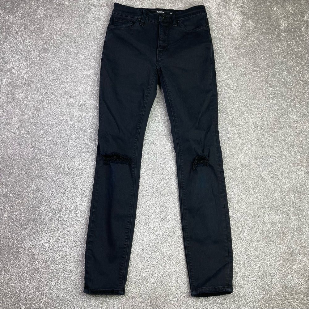Hudson Barbara Jeans Women's 24 Black Super Skinny Low Rise Stretch